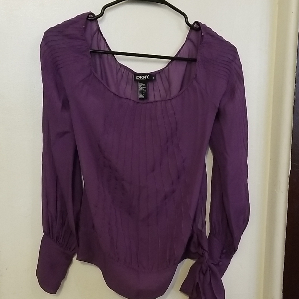 DKNY Women's Rich Purple Blouse